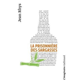 Couverture du roman La Prisonnière des Sargasses de Jean Rhys.