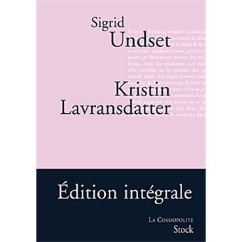 Couverture du roman Kristin Lavransdatter de Sigrid Undset.