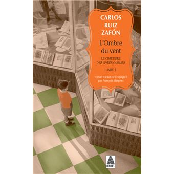 Couverture du roman L'Ombre du vent de Carlos Ruiz Zafón.  