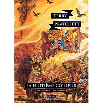 Couverture du livre Les annales du disque-monde - tome 1 La Huitième Couleur de Terry Pratchett. 