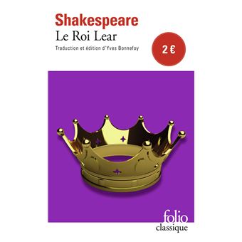 Couverture de la pièce Le Roi Lear William Shakespeare.