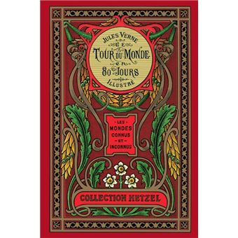 Couverture du roman Le tour du monde en 80 jours de Jules Verne.  