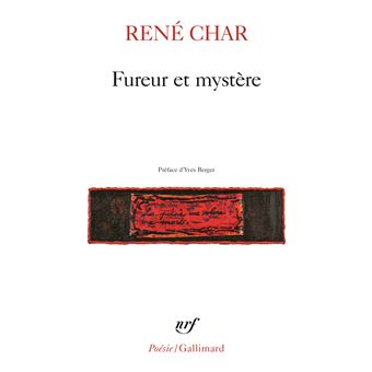 Couverture du roman Fureur et mystère de René Char. 